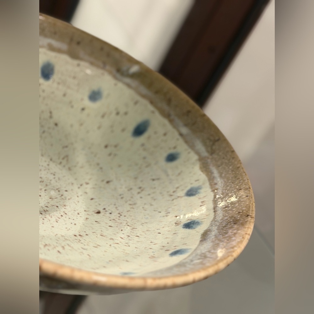 Signed Studio Pottery Serving Bowl – Limited Edition 4/12 – Hand Thrown. 9.75”